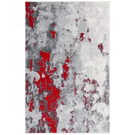 Safavieh 4 x 6 ft. Adirondack 134Q Power Loomed Rectangle Area Rug Red & Grey ADR134Q-4
